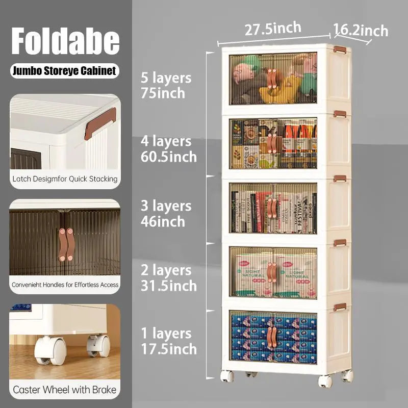 40QT / 64QT / 128QT Stackable Foldable Storage Boxes with Lids β Collapsible Plastic Storage Bins for Home, Office & Garage Organization