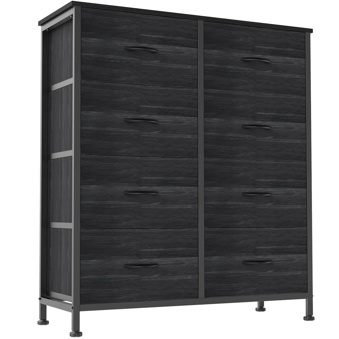8-Drawer Dresser Storage Tower – Fabric Drawer Organizer with Steel Frame & Wooden Top for Bedroom, Closet & Home