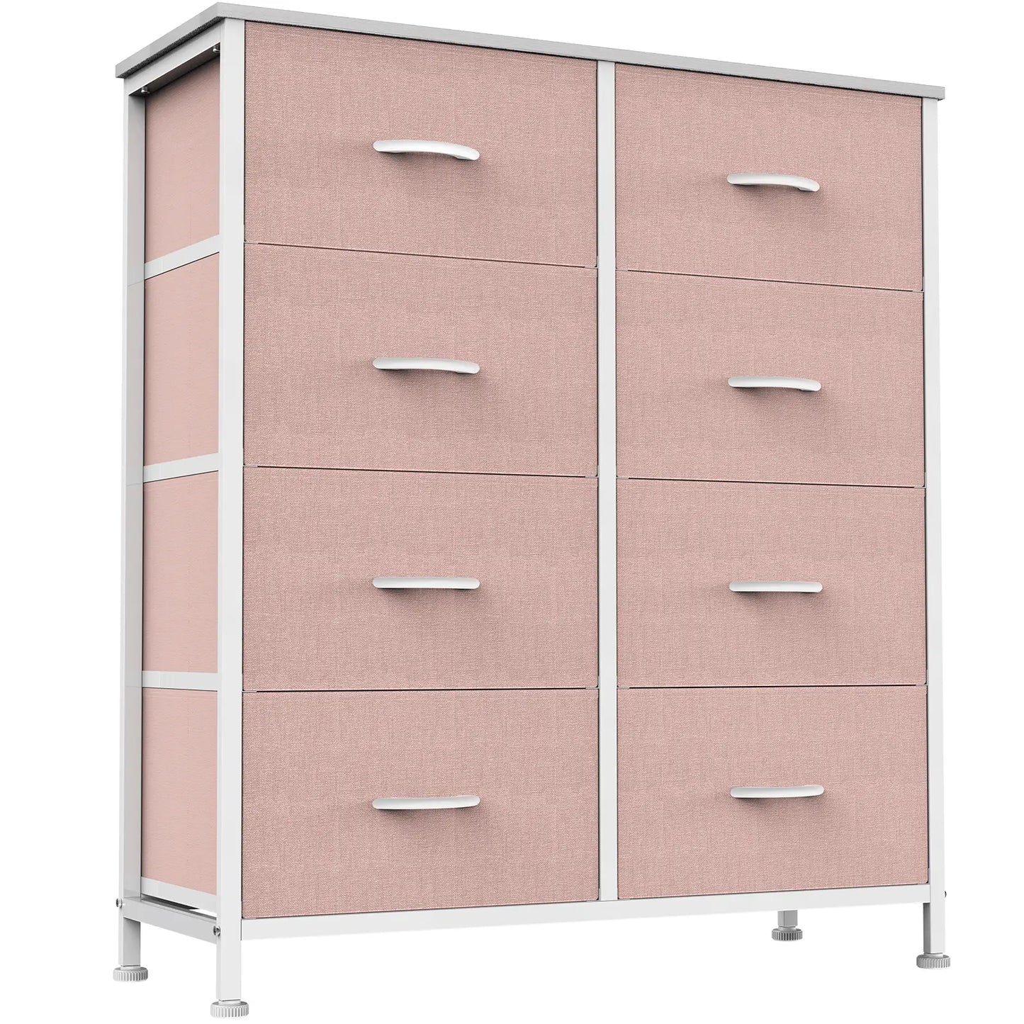 8-Drawer Dresser Storage Tower – Fabric Drawer Organizer with Steel Frame & Wooden Top for Bedroom, Closet & Home