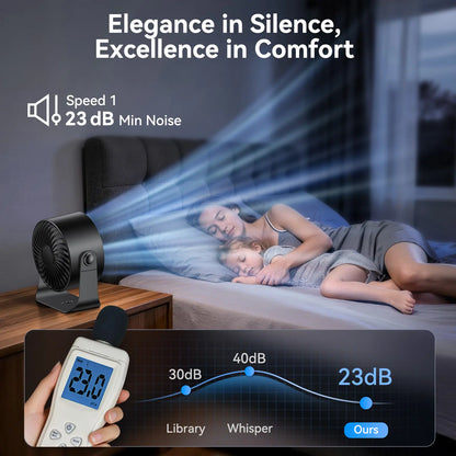 Small portable USB-rechargeable fan