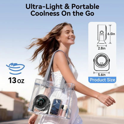 Small portable USB-rechargeable fan