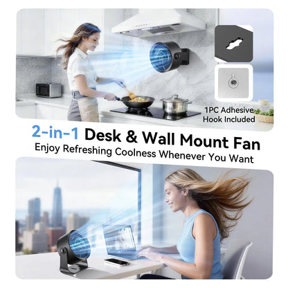 Small portable USB-rechargeable fan